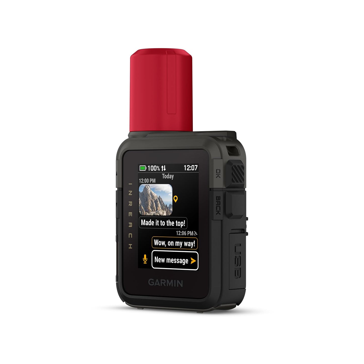 Garmin inReach Mini 3 Plus, Compact & Lightweight GPS handheld, 1.9" LCD touch display, Dedicated SOS trigger,up to 350hrs battery life, Weather Reports, Photo & voice messaging via satellite