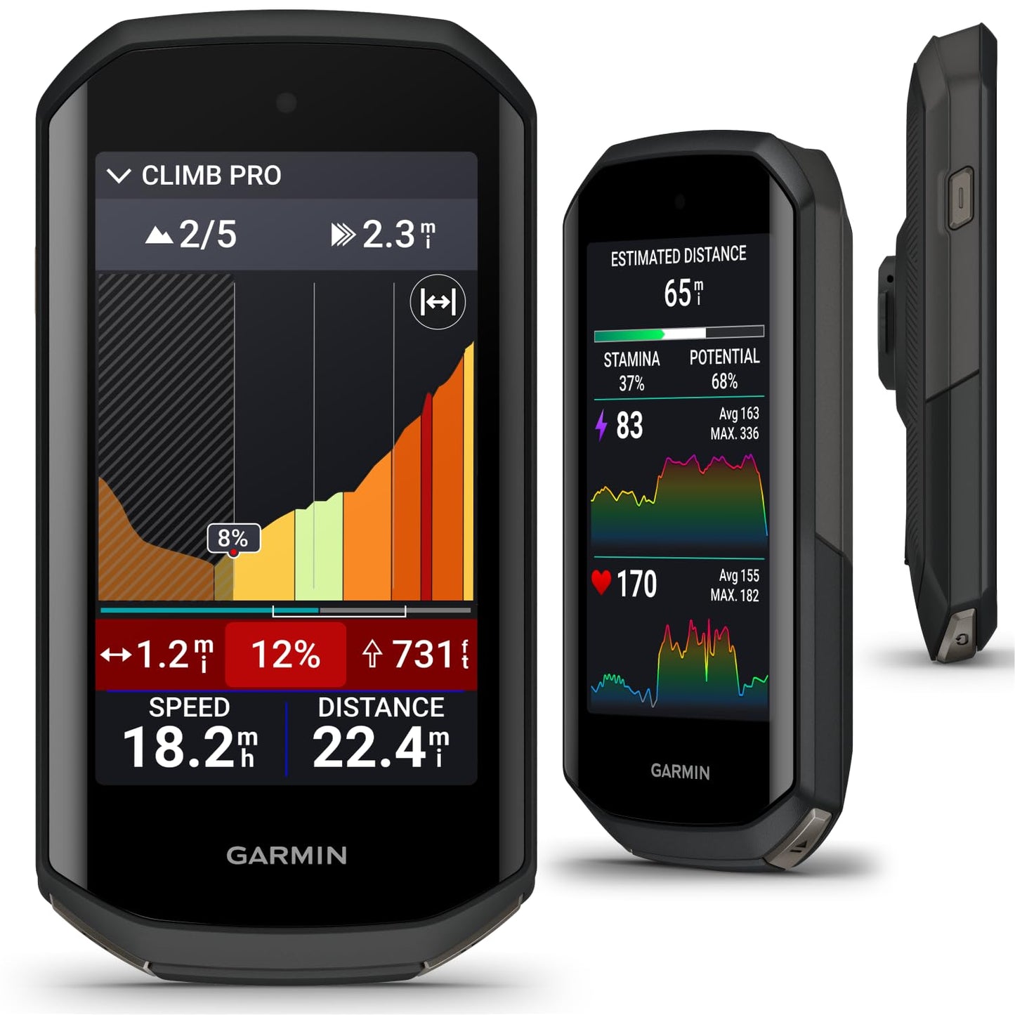 Wearable4U - Garmin Edge 1050 Premium Cycling Computer, Vivid Color Touchscreen Display, Built-in Speaker, Advanced Training with Garmin Speed and Cadence Sensors and Power Bank Bundle