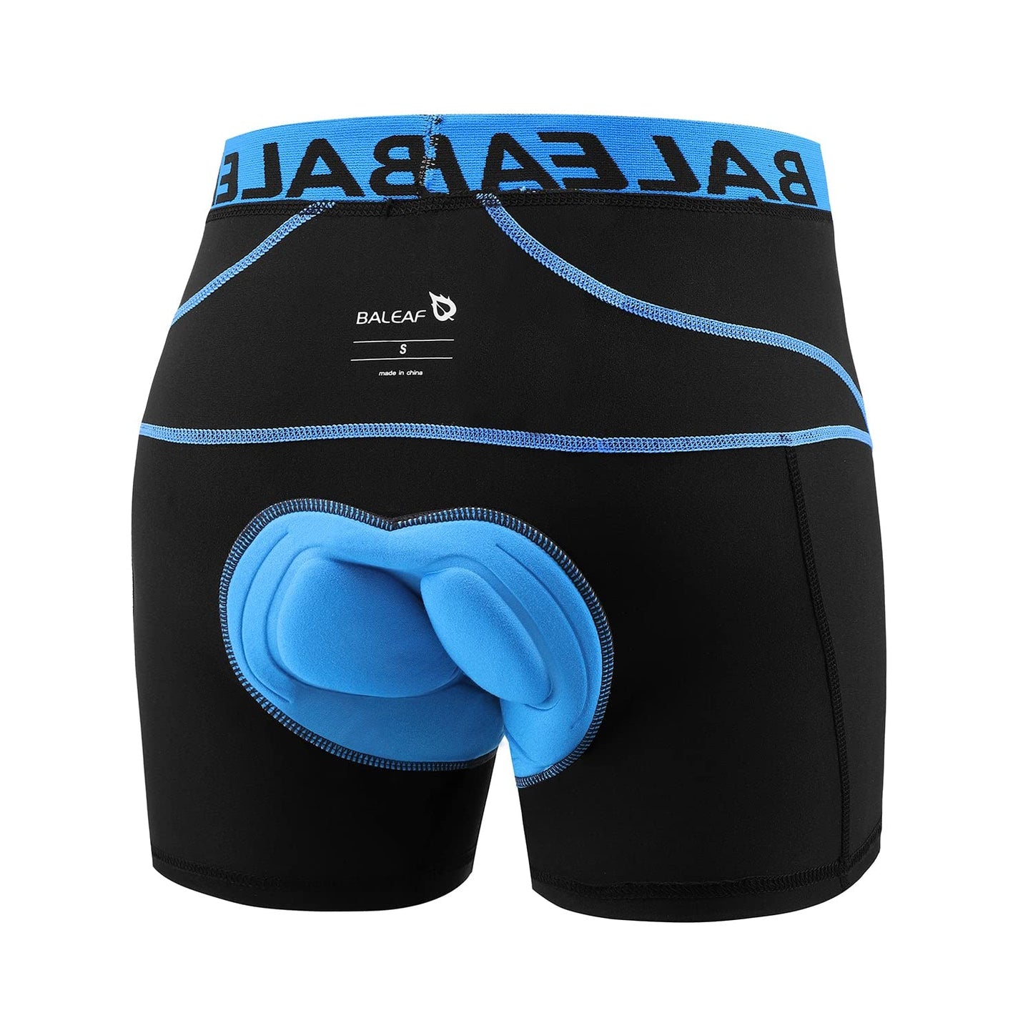 baleaf Cycling Shorts Mens Padded Undershorts Bike Short Mountain MTB Liner Riding Breathable Bicycle Underwear Blue XL