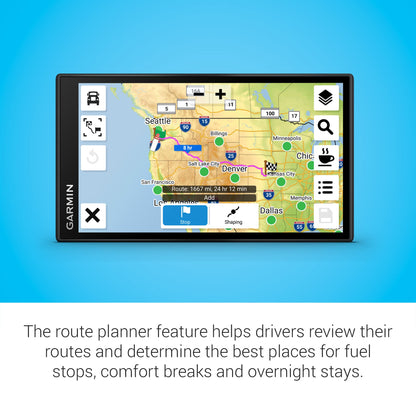 Garmin dezl OTR610, Large, Easy-to-Read 6" GPS Truck Navigator, Custom Truck Routing, High-Resolution Birdseye Satellite Imagery