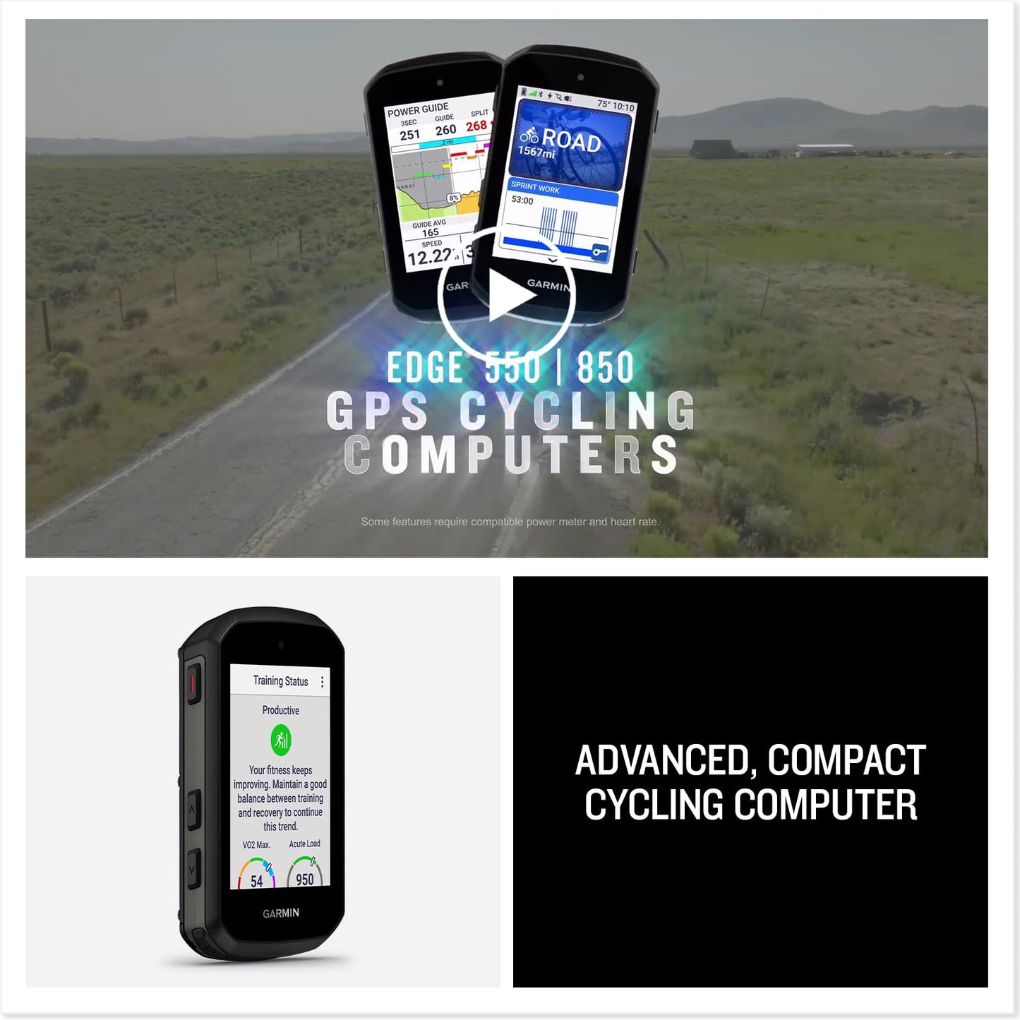 Garmin® Edge® 850, Compact GPS Cycling Computer, Vivid Color Touchscreen Display, Bike-Specific Mapping, Advanced Training and Performance Insights