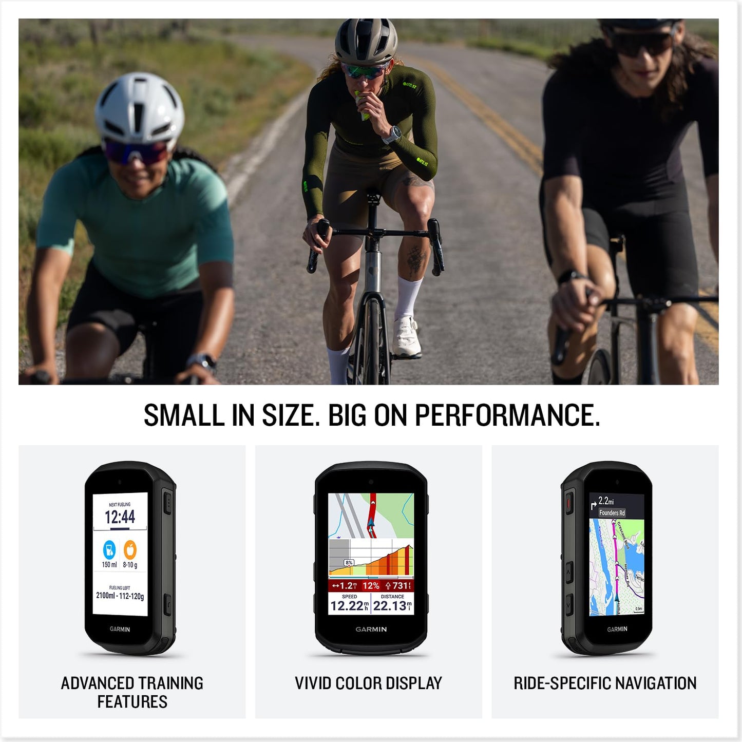 Garmin® Edge® 850, Compact GPS Cycling Computer, Vivid Color Touchscreen Display, Bike-Specific Mapping, Advanced Training and Performance Insights