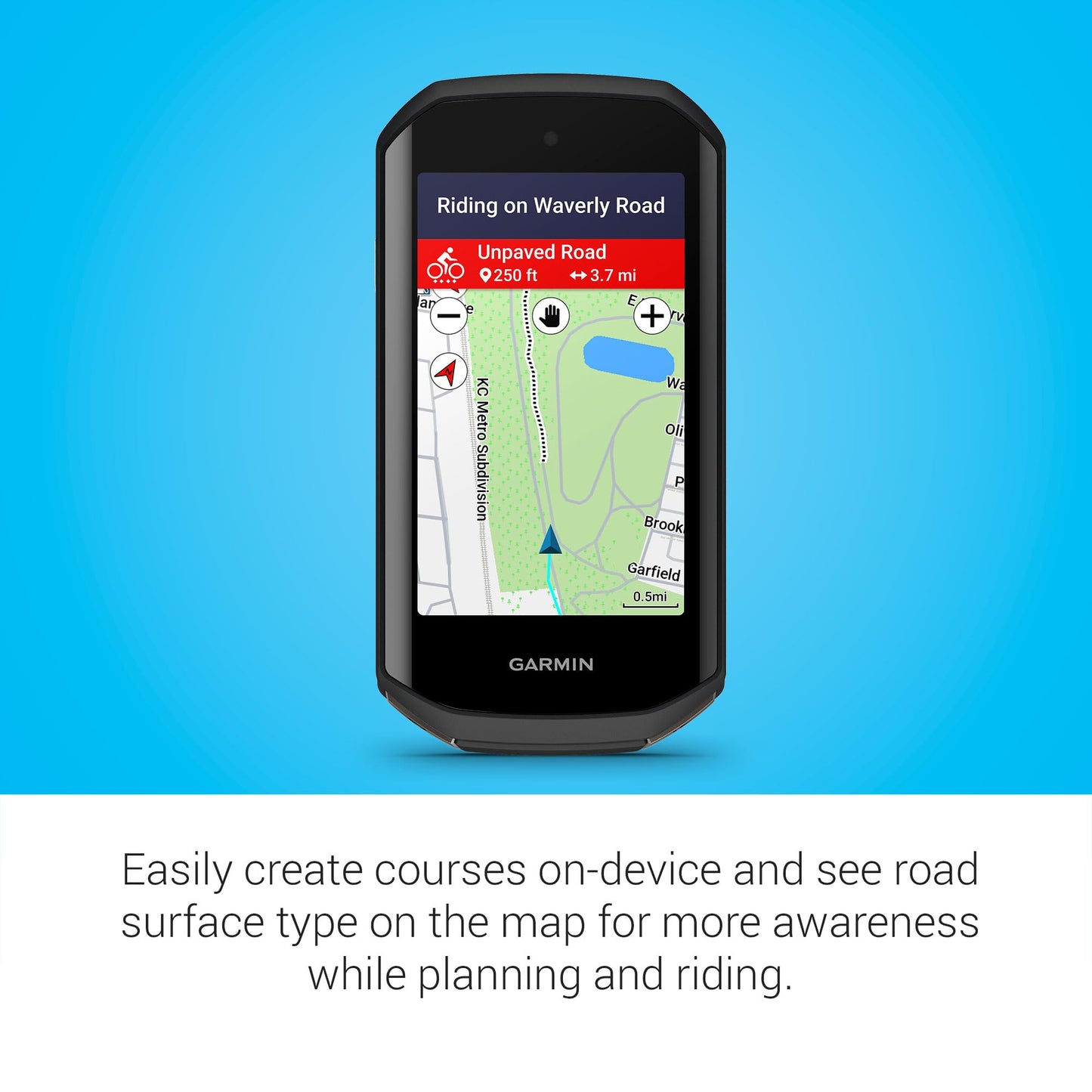 Garmin Edge® 1050, Premium Cycling Computer, Vivid Color Touchscreen Display, Built-in Speaker, Advanced Training and Group Ride Features, Road Hazard Alerts